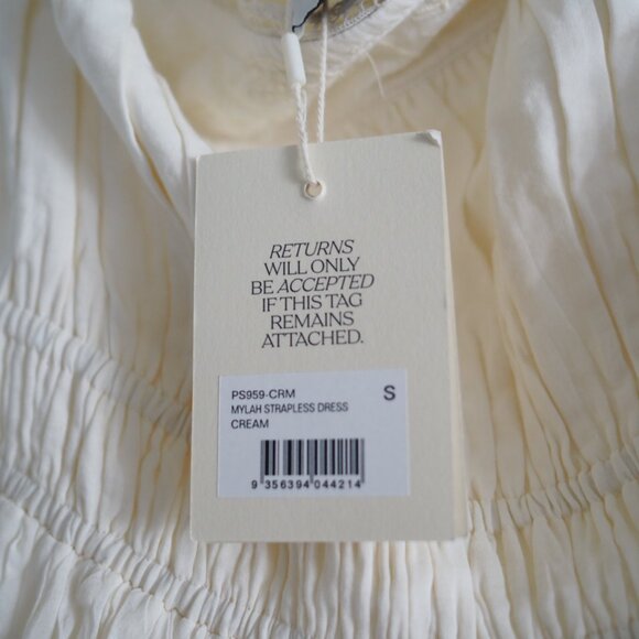 New With Tags POSSE Mylah Strapless Dress - Cream Sz Small - Picture 12 of 16